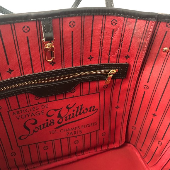 Authentic Louis Vuitton neverfull MM damier ebene tote bag - Picture 8 of 8